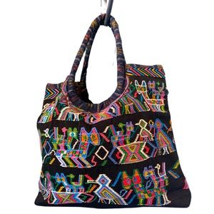 New Large Guatemalan Handmade Huipil Tote Bag